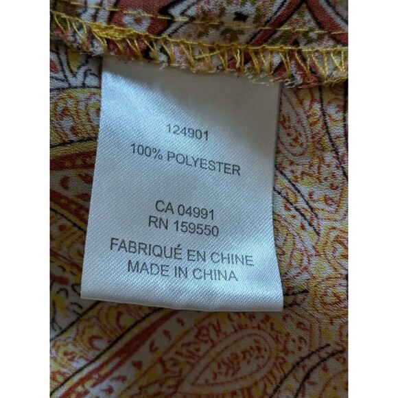 Carolina Belle Montreal Blouse Women's sz 2X Floral Boho Flounce Chiffon Multi - Picture 13 of 16